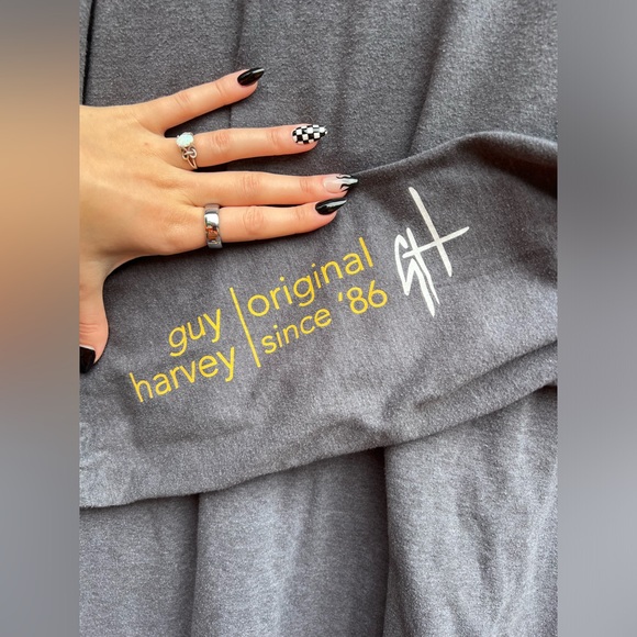 Guy Harvey T Shirt Men's XXL Gray Graphic Fish Long Sleeve - Picture 4 of 6